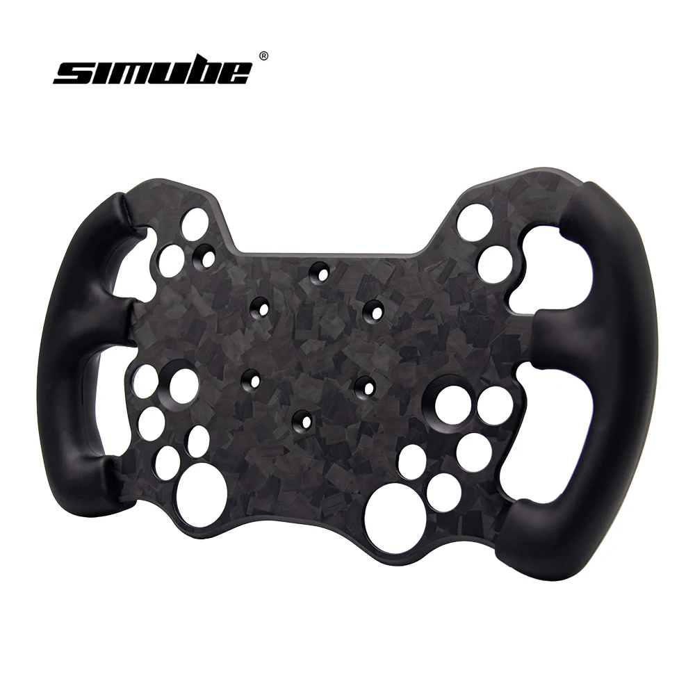 Simube Wheel Rim For Fanatec Gt3 Endurance, Carbon Fiber Or Aluminum Faceplate, Direct-injection Silicone Handles
