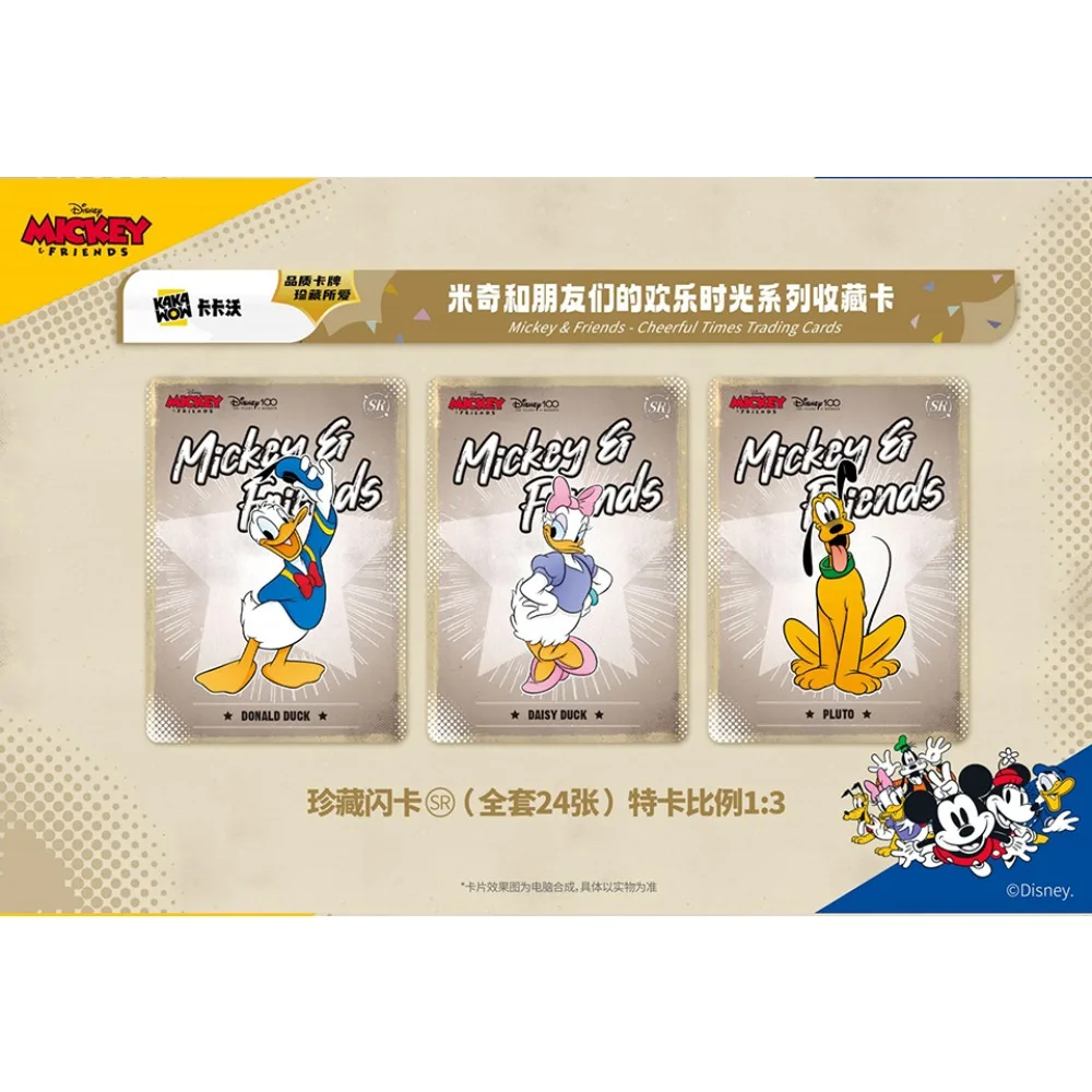 Original Kakawow Mickey And Friends Card For Children Minnie Mouse Exquisite Poster Limited Game Collection Card Christmas Gifts