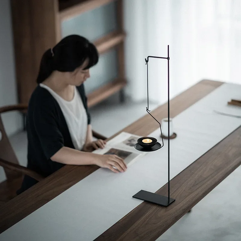 حاملي الشموع الحديدية اليابانية، وإكسسوارات طقم الشاي في حفل الشاي الصيني، والحلي الزخرفية #3