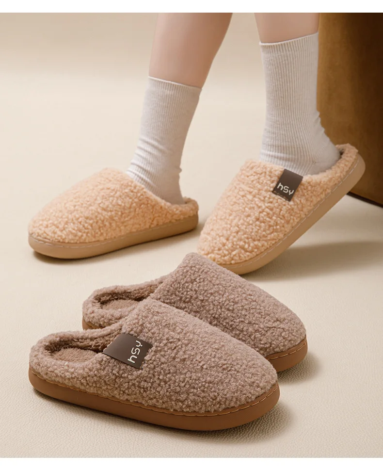 2026 Gemütliche Plüsch-Hausschuhe für Damen, Warme Rutschfeste Indoor-Schuhe, Plüschfleece-Futter & Weiche Sohle für Komfort zu Hause im Winter – Detail 13