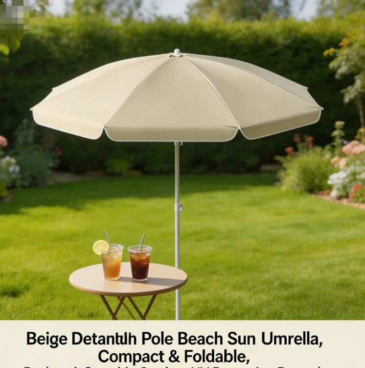 1 Piece/Portable Outdoor Umbrella, Leisure Sun Umbrella, Stand Umbrella, Yard Garden Sunshade Large Umbrella, Cart Umbrella