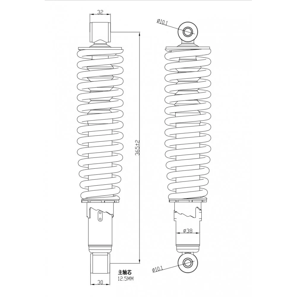 Передний амортизатор для CF 500 188 ATV X5 9010-050600, Запчасти OEM, стальные аксессуары для квадроциклов, карт, 2 шт.