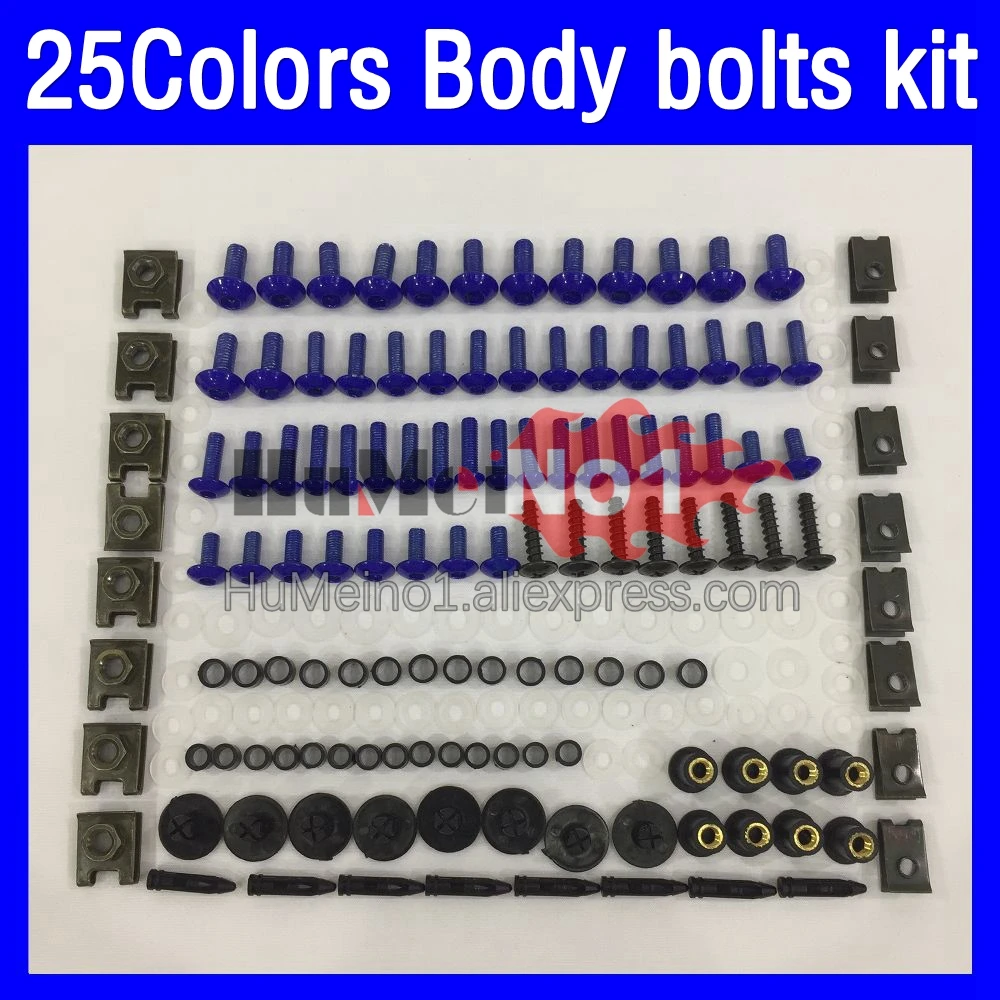 268ps Fairing bolts full screw kit For KAWASAKI NINJA ZX-11R ZX11 R ZZR1100 ZX11R 90 91 92 1990 1991 1992 Body bolt screws Nuts