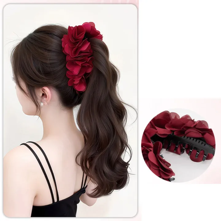 ذيل الحصان الاصطناعية الأميرة طويلة متموجة الشعر انتزاع كليب الجزء الخلفي من الرأس شعر مستعار طبيعي رقيق شعر مستعار