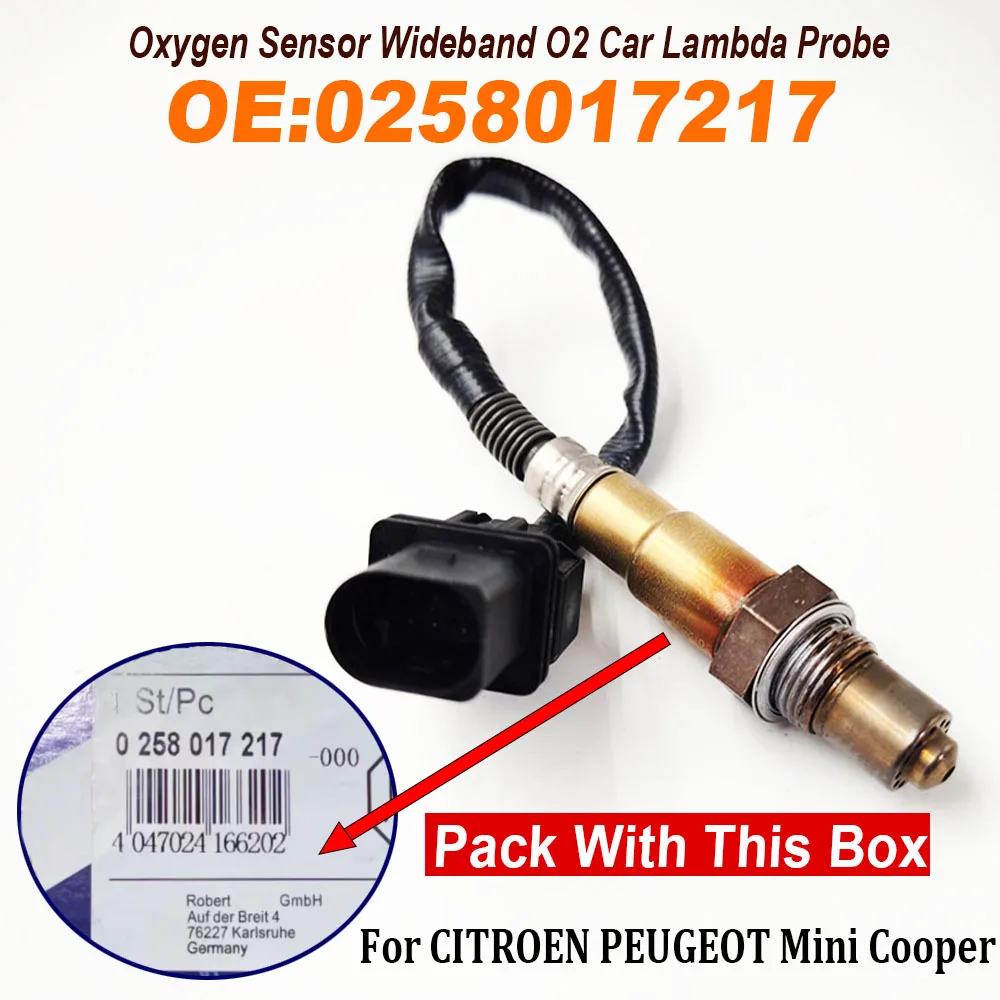 

0258017217 Oxygen Sensor Wideband O2 Car Lambda Probe 11787560957 11787590713 258017217 For CITROEN PEUGEOT Mini Cooper