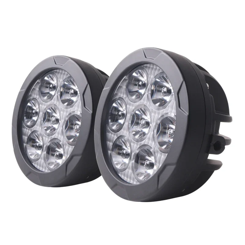 4.5 inch Dual Color LED Spotlight 80W Offroad LED Driving Light Motorcycle LED Headlight IP67 Waterproof Projector Lens