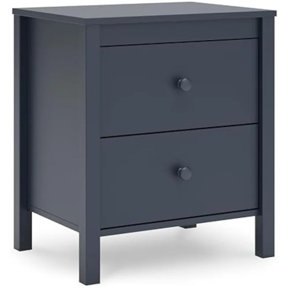 

Retro 2 Drawer Nightstand, Blue