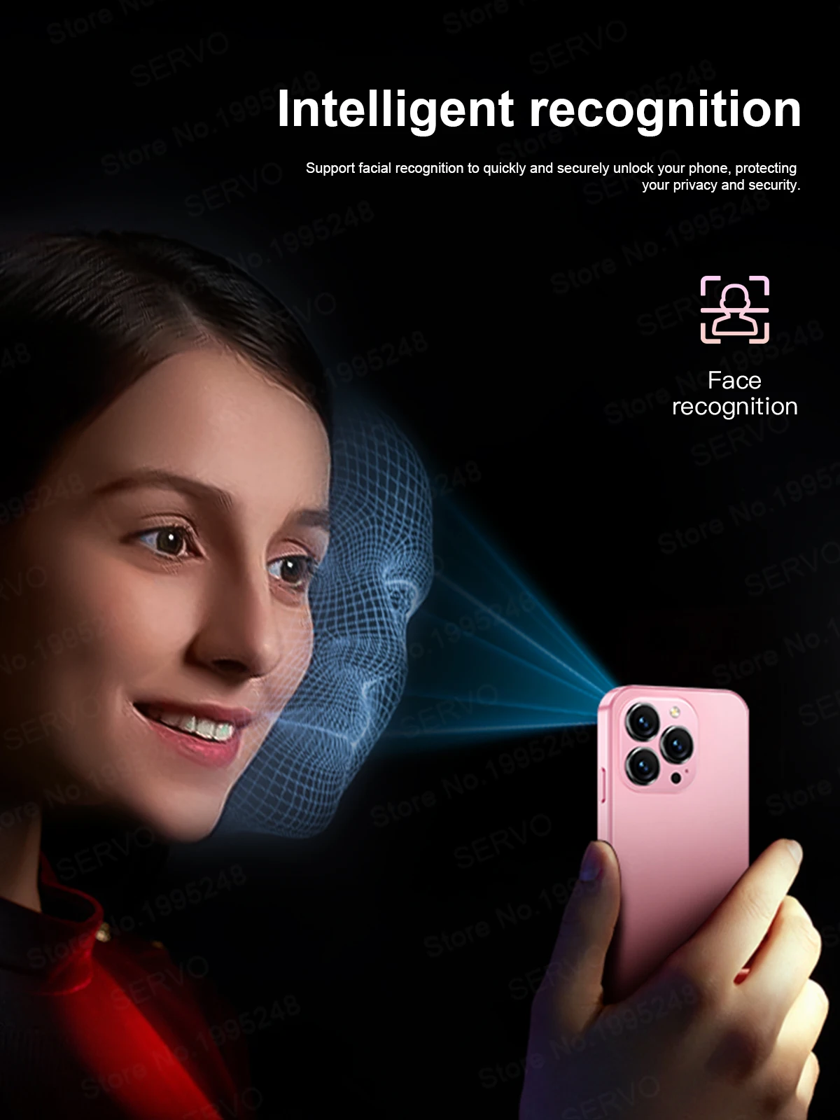 SERVO S16 Mini 4G LTE Smartphone Android 12 Dual SIM 16GB/64GB ROM Facial Unlock WiFi GPS Play Store Pocket Small Mobile Phone