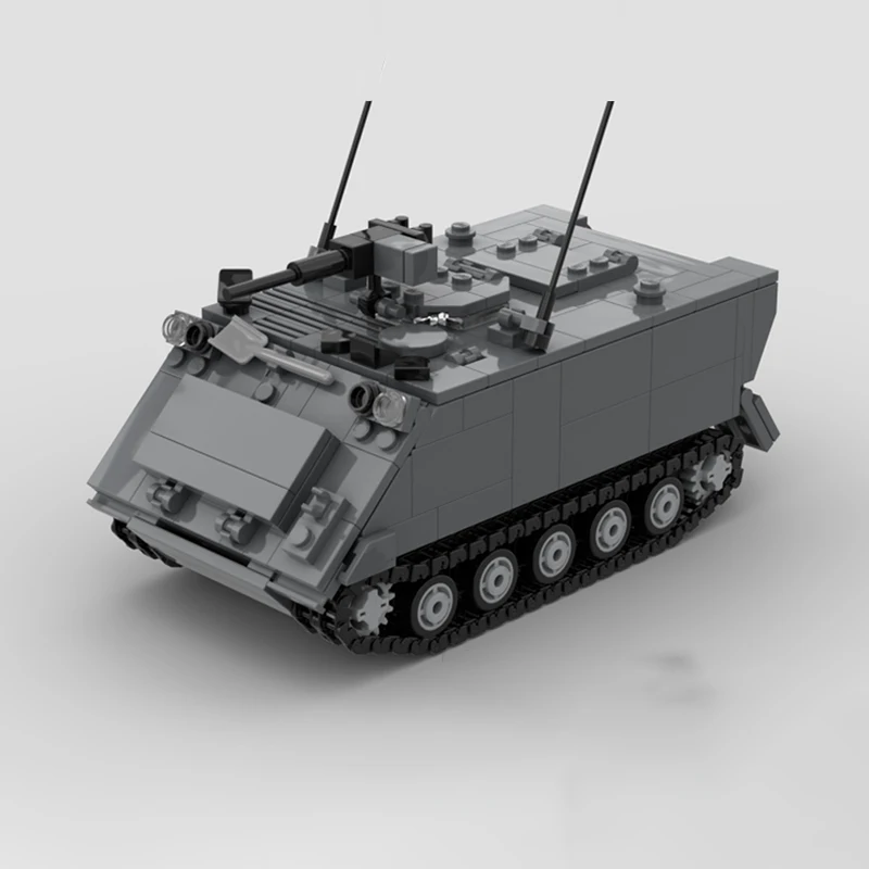รถถังทหารรุ่น MOC อาคารอิฐ M113 Command รถ Modular เทคโนโลยีของขวัญวันหยุดประกอบของเล่นเด็กชุด