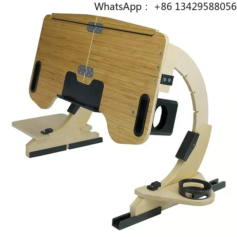 Wooden Adjustable Notebook Stand, Desk Computer Stand, Portable Foldable Stand, Multifunctional Lazy Person Lying Bed Desk