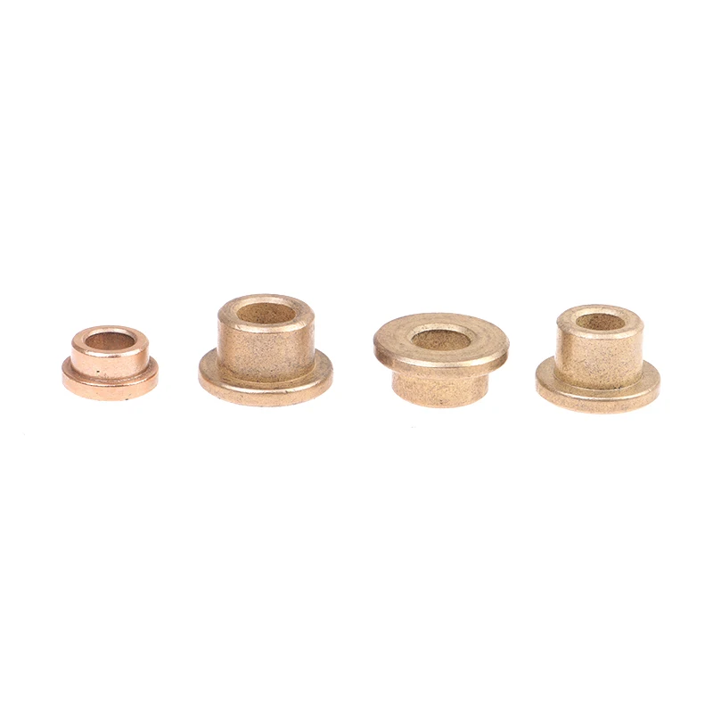 5Pcs Flanging Self-Lubricating Bearing Powder Metallurgy Oil Copper Bushing Guide Sleeve With Stepped Flange Hardware