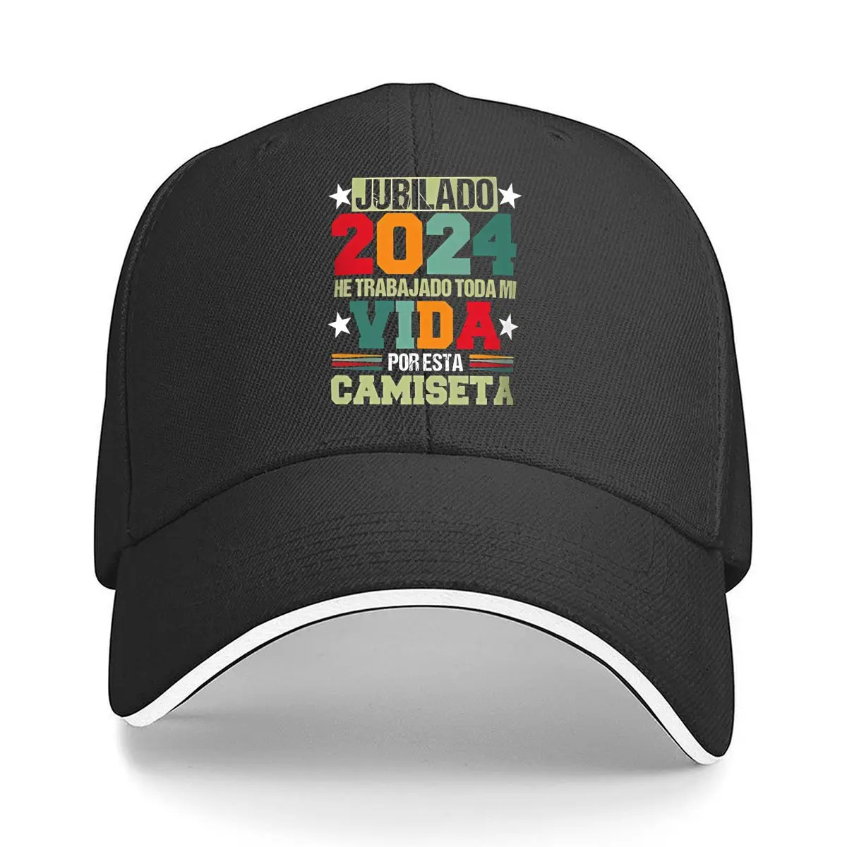 Jubilado 2024 He Trabajado Toda Mi Vida Sandwich Baseball Cap Outdoor Workouts Sun Hat