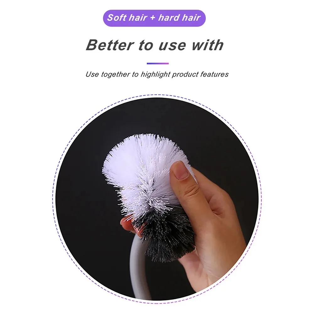 Long Handled Toilet Brush Wall Mounted Cleaning Brushes S-shaped Toilet Brush Cleaning Brush Soft Bristles Toilet Brush Bathroom