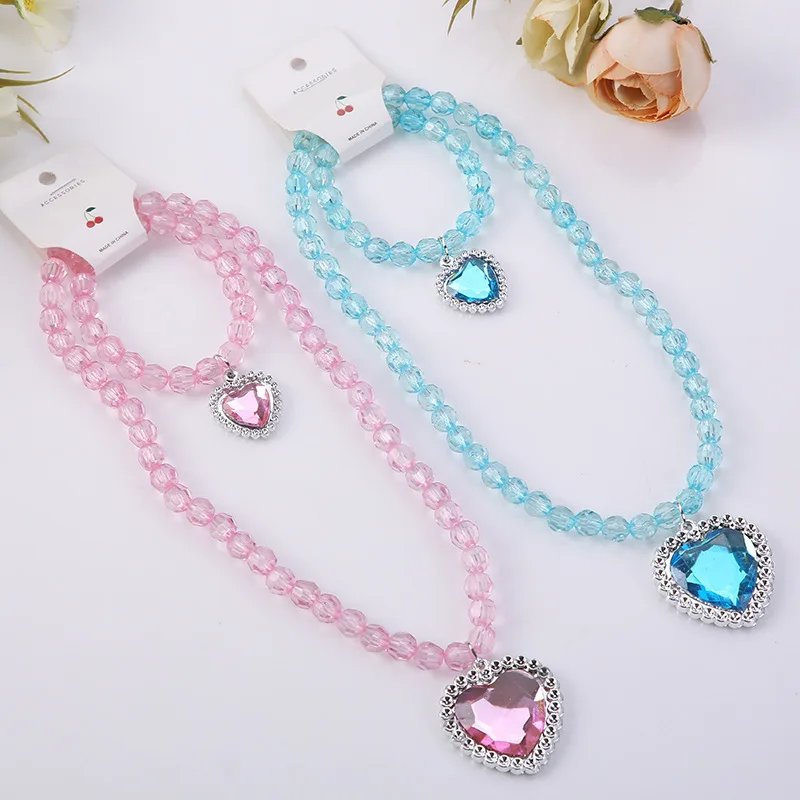 

Princess Jewelry Decorate Necklace Earrings Rings Wand Pretend Play Sets For Birthday Girls Dress Up Birthday Gift Toy