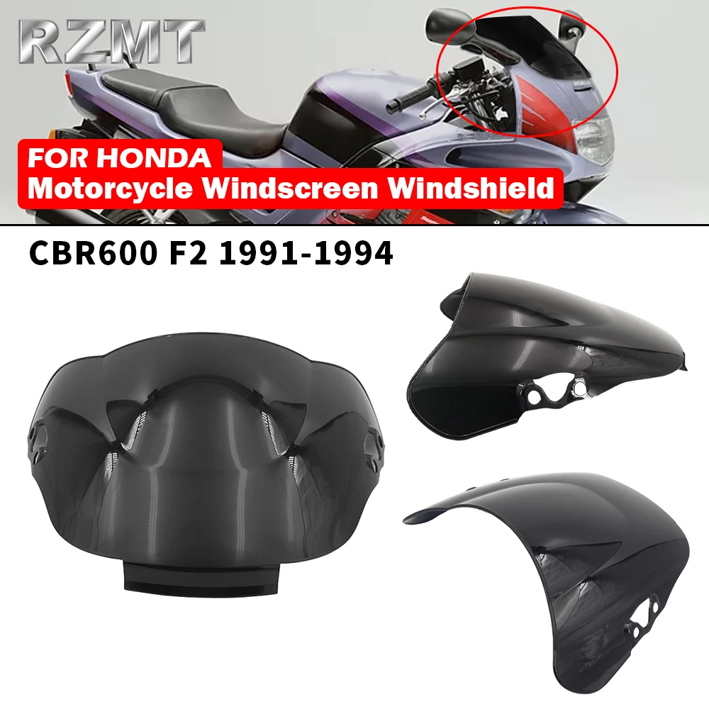 For Honda CBR600 F2 CBR 600 F 2 1991-1994 Windscreen Windshield Shielda Double Bubble Wind Deflector Motorcycle Accessories