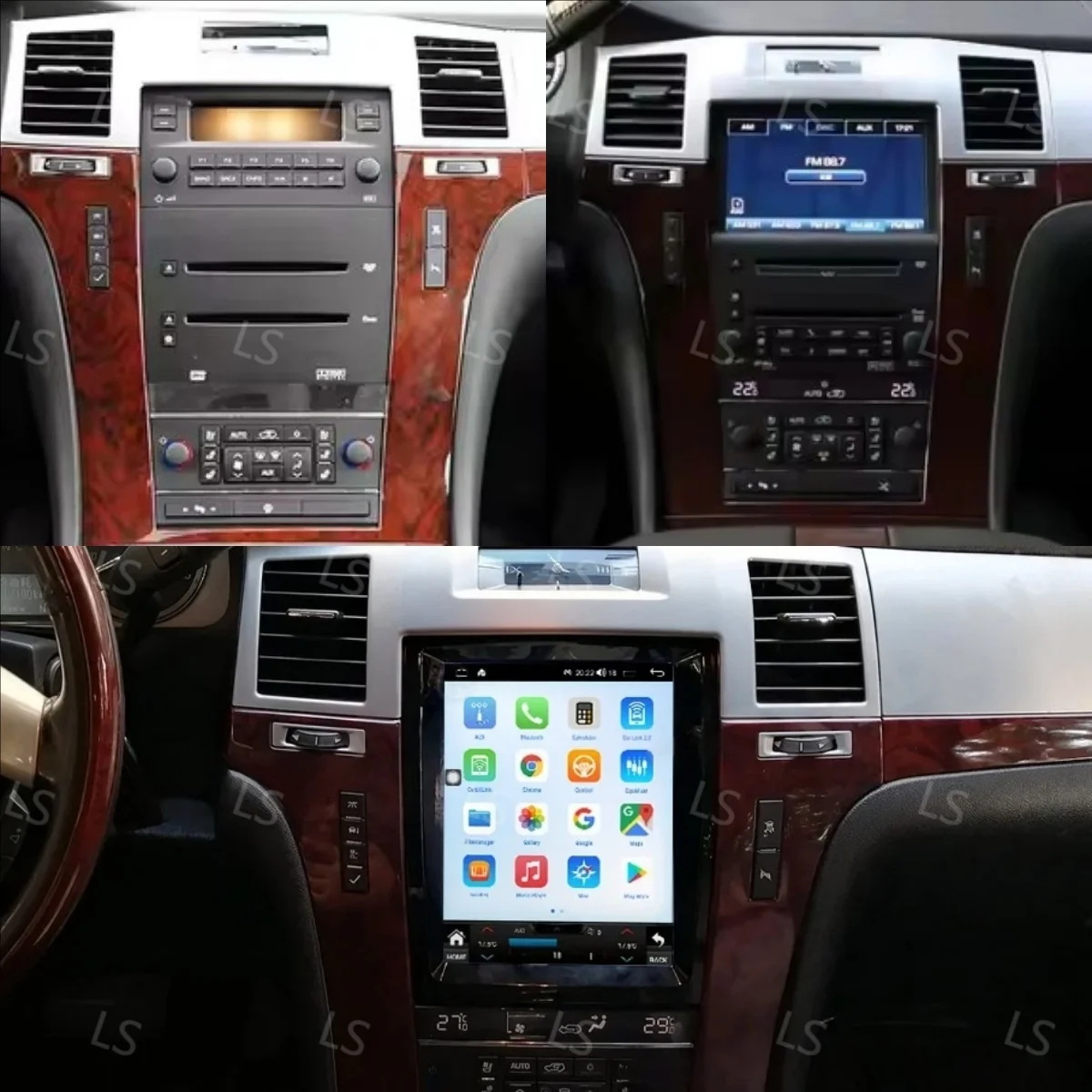 

For Cadillac Escalade 2007-2014 car Multimedia Android 13.0 Radio Player stereo GPS Navigation Carplay Unit DSP