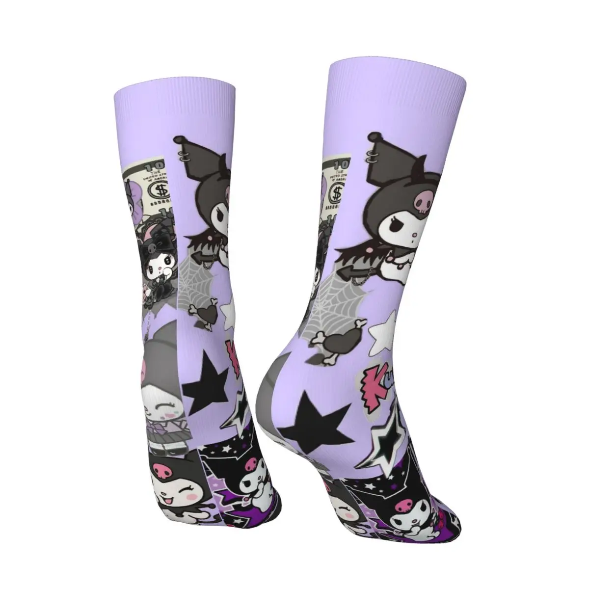 귀여운 쿠로미 일본 만화 캐릭터 양말 재미있는 양말 커플용 고품질 등산 양말 가을 맞춤형 미끄럼 방지 양말