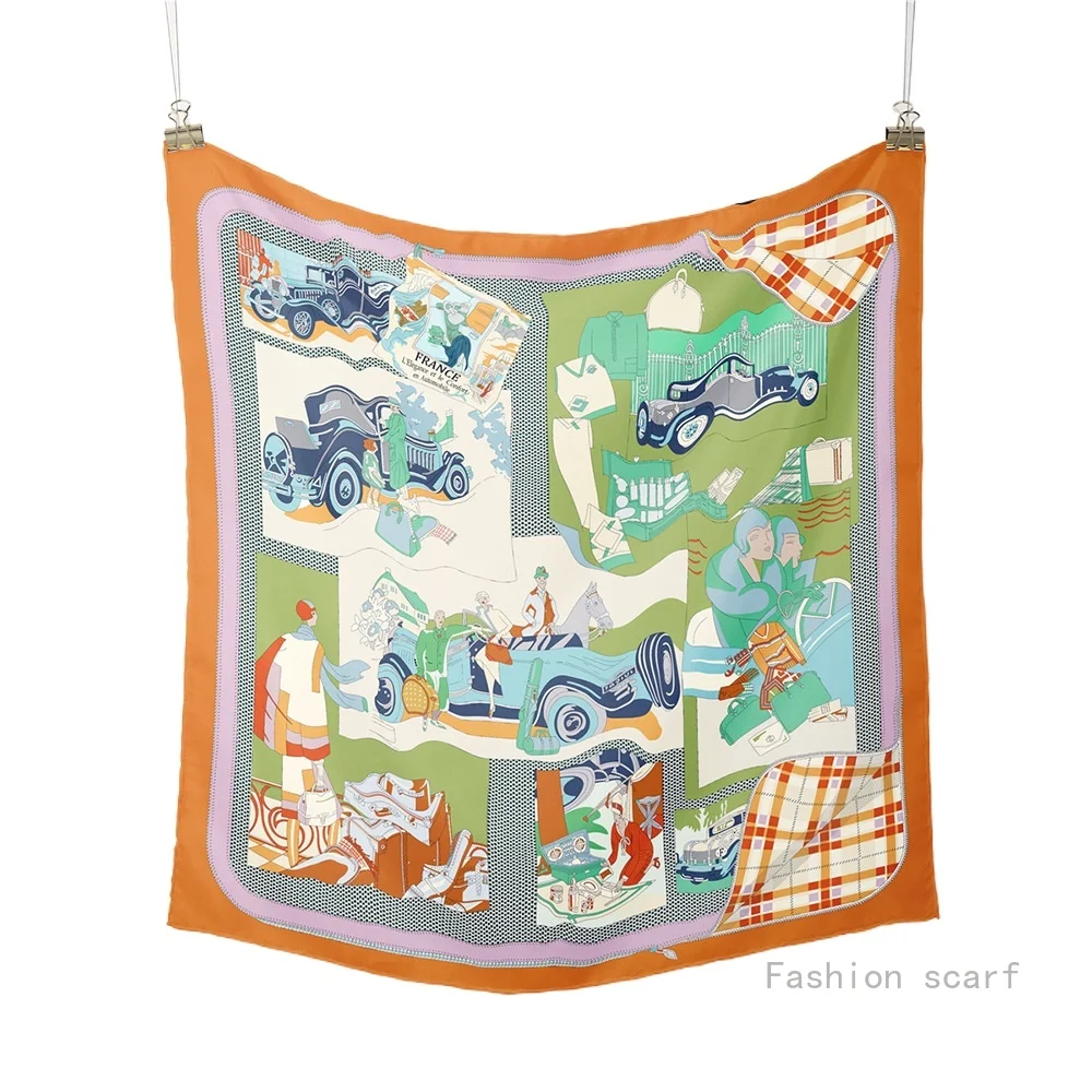 

Модный универсальный декоративный саржевый принт, женские маленькие квадратные аксессуары, шарф, маленький шарф, роскошный шарф, оптовая продажа, подарки для девочек