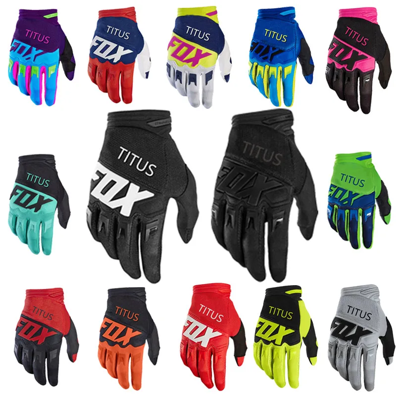 TITUS Fox Cycling Gloves Men Women Breathable Motocross Gloves ATV MX UTV BMX Off-road Bicycle Gloves Guantes 37 colour S-XXL