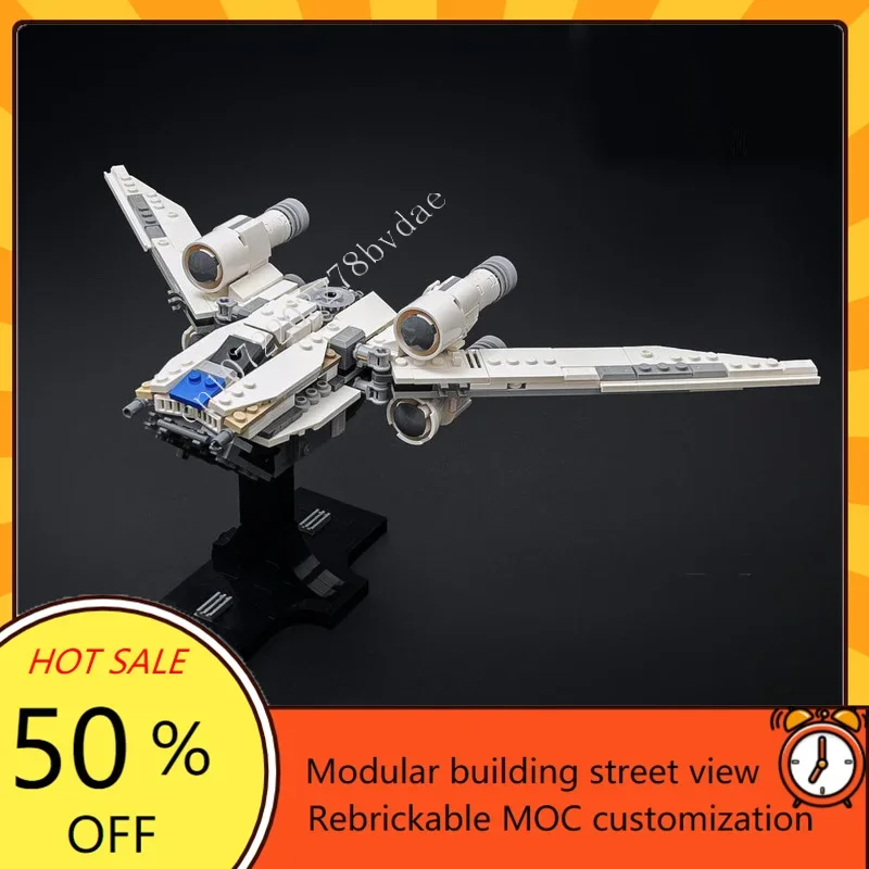 505PCS U Wing Starfighter Space War Militaire MOC SpaceShip Battle Model Aangepaste puzzels Architectuur DIY-assemblagemodel Speelgoedcadeau