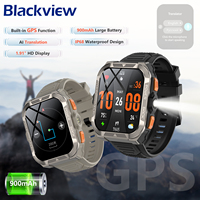 Blackview W80 Pro GPS Smartwatch for Men Women Outdoor Sports Watch with LED Flashlight 1.91'' TFT Display Bluetooth Positioning