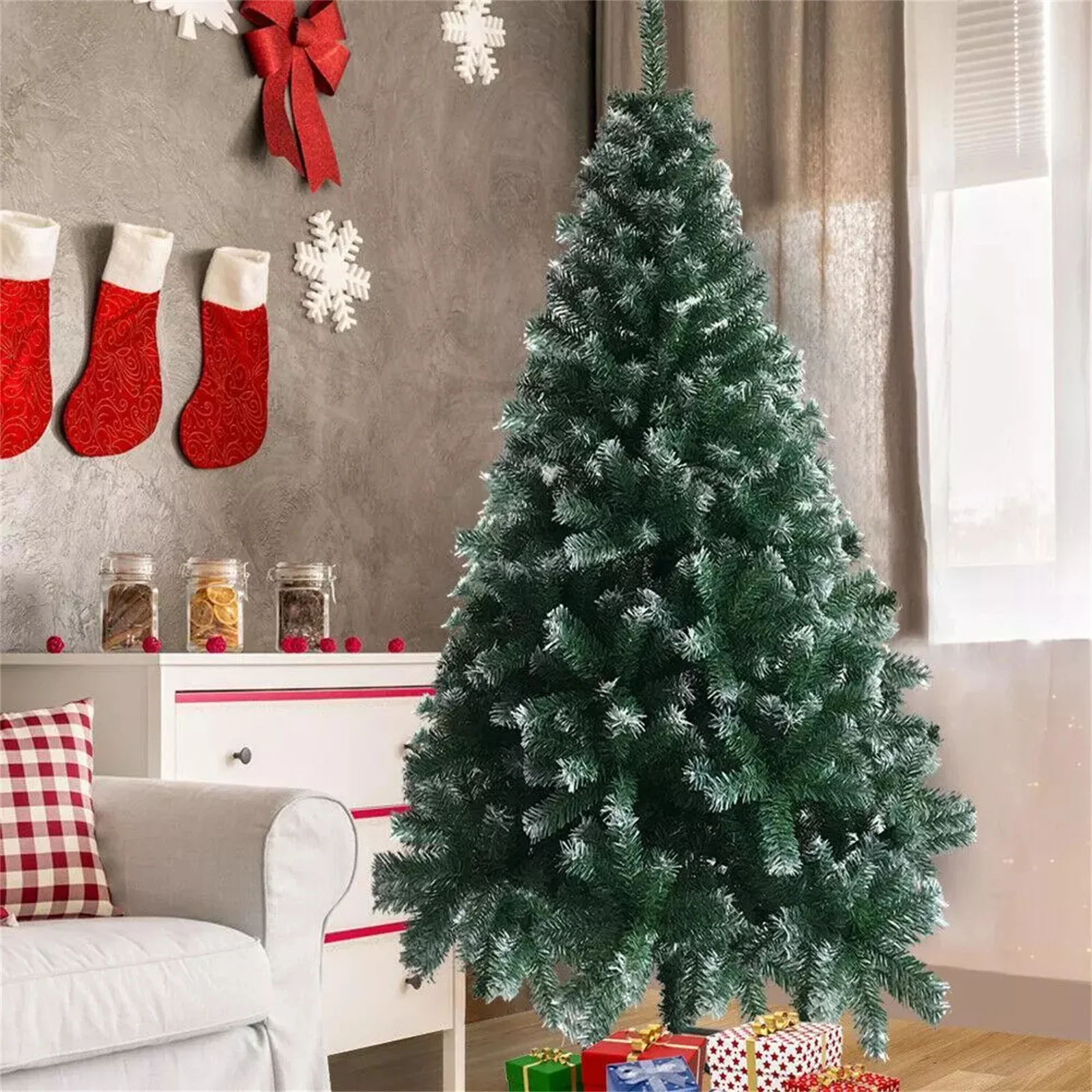 

6FT Green Artificial Christmas Tree Holiday Season w/Stand Indoor Outdoor