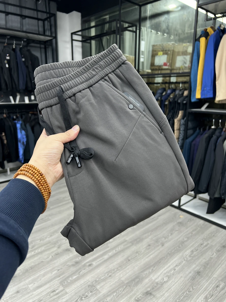 

Утепленные спортивные повседневные брюки на флисовой подкладке с завязками, простые в стиле, для мужчин, зимние, теплые, длинные, прямого кроя