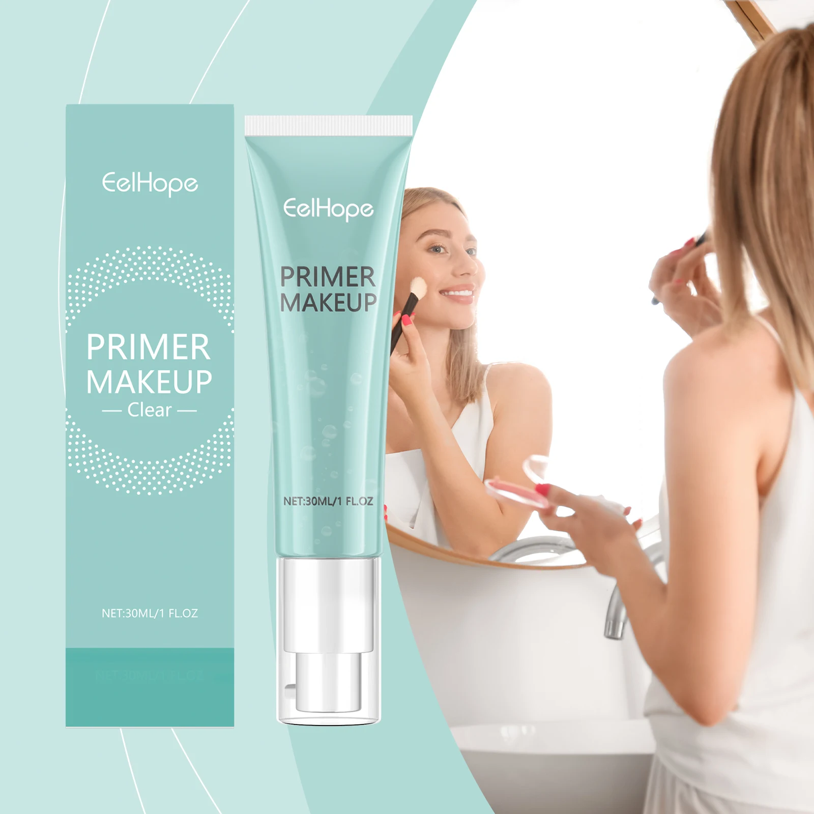 مكياج سيللوب كلير برايمر 30 مل - تقليل المسام، قاعدة تنعيم، خالية من الزيوت، موسع مكياج، 1 أونصة سائلة، ظل عالمي