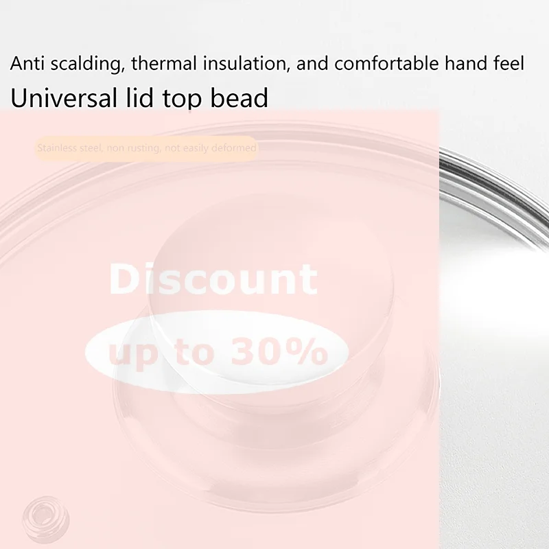 1pc Replacement Stainless Steel Universal Pot Accessories Pan Lid Grip Anti Scalding Knob Handle Cover Kitchen Cookware Supplie