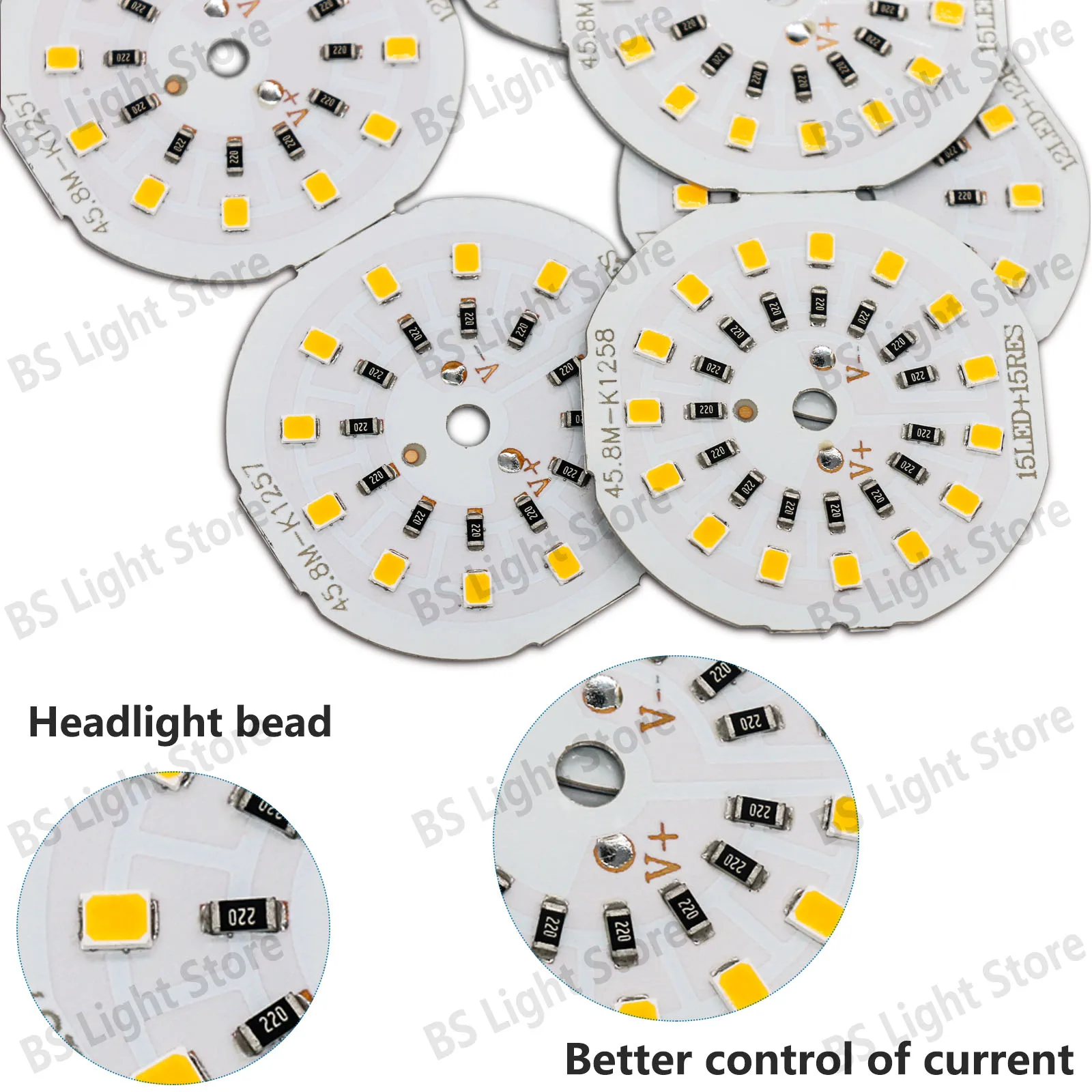 5PCS a Lot DC12V high Brightness lamp Bead LED Bulb Lamp 3W 6W 9W 12W 15W 18W Light Board For led bulb led downlight CoolWhite