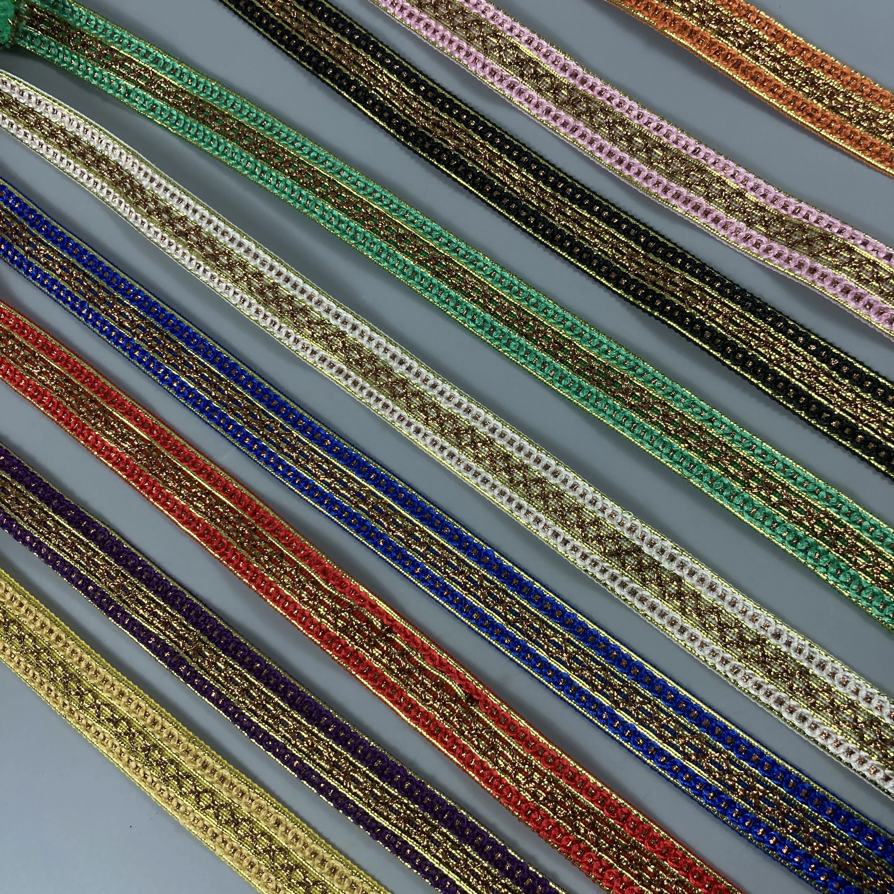 

1 Yards Width 2.5CM Lace Trim Ribbon Ethnic Clothing Thread Embroidery Sequin Fabric National Wind Jacquard Webbing Accessories