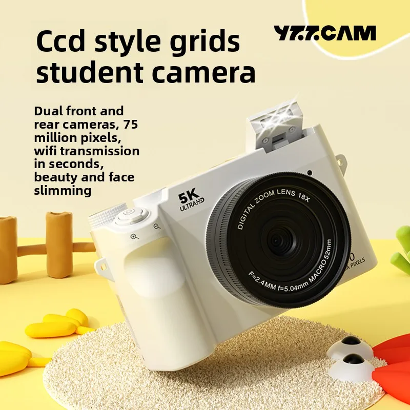

Dual Screen WIFI CCD Retro Camera 70MP 50X Digital Zoom Mini Selfie Digital Camera Student Travel