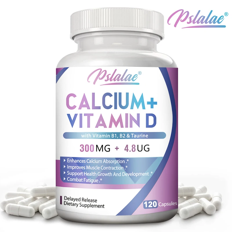 Calcium + Vitamin D - Promotes Heart and Blood Vessel Health, Enhance Immunity,Calcium Absorption, Supports Dental & Bone Health