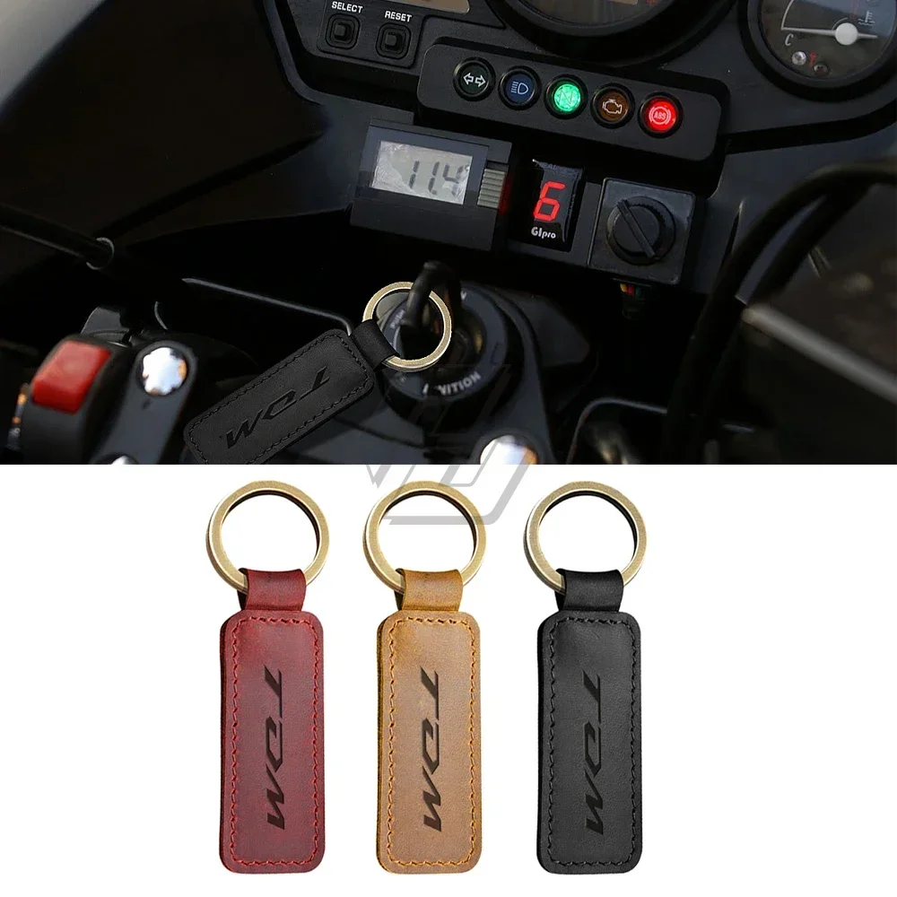 

For Yamaha TDM 850 900 Motorbike Motorcycle Cowhide Keychain Key Ring