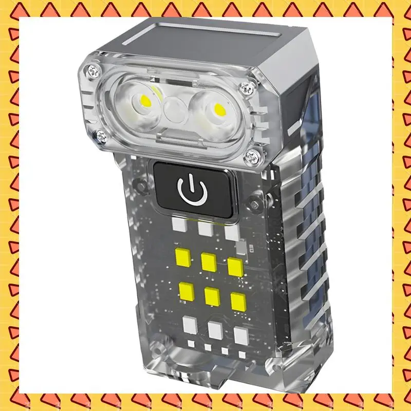

A008 LED Flashlight Portable Mini Keychain Light Dual Light Source Outdoor Camping Fishing Multifunction Torch Hat Clip Lamp