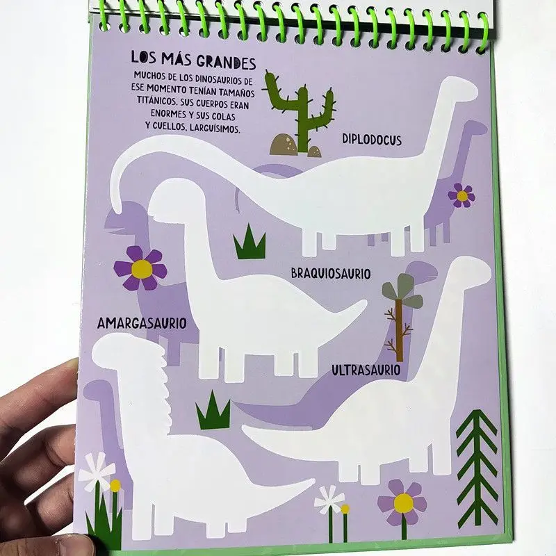 Spanish version, children's scribbles watercolor painting book 