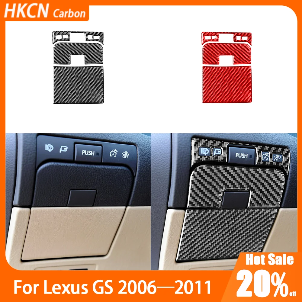 

Carbon Fiber Rear Trunk Tail Box Switch Panel Car Accessories Interior Cover Trim Sticker Modification For Lexus GS 2006—2011