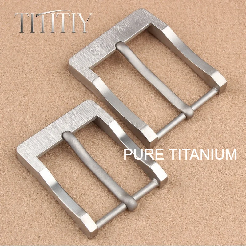 New 35mm/40mm Pure Titanium Pin Belt Buckle / Single Prong Buckle | Rustproof Hypoallergenic Men Canvas Leather Belt Accessory