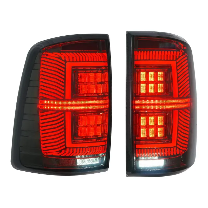 for Dodge Ram 2009-2019 Tail Light Assembly w/ Turn Signal Brake Reverse Lamp DRL LED Projector Taillamp Daytime Running Lights