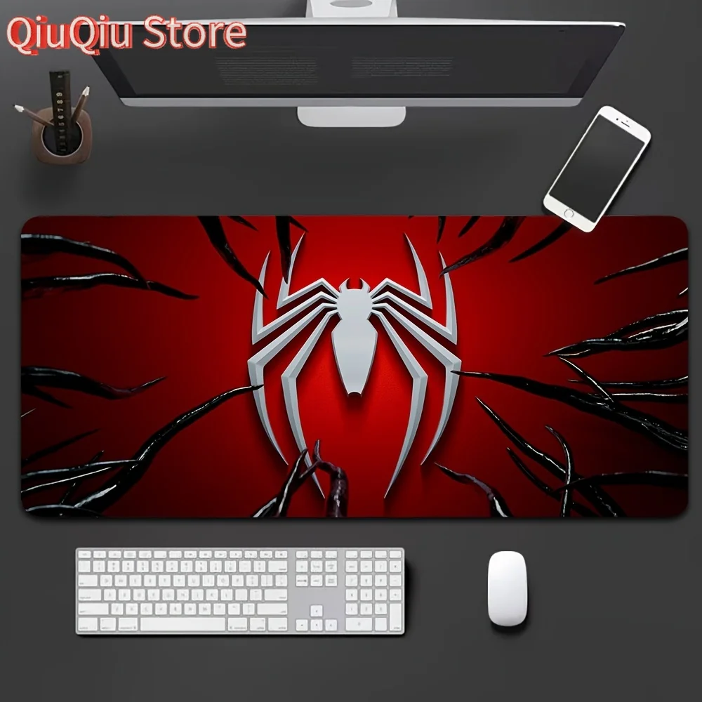

Spider-Man Large Gaming Mouse Pad - Non-Slip Rubber Base, Vibrant Cartoon Design with Spider Web & Black Claws, 30x60/30x80/40x9