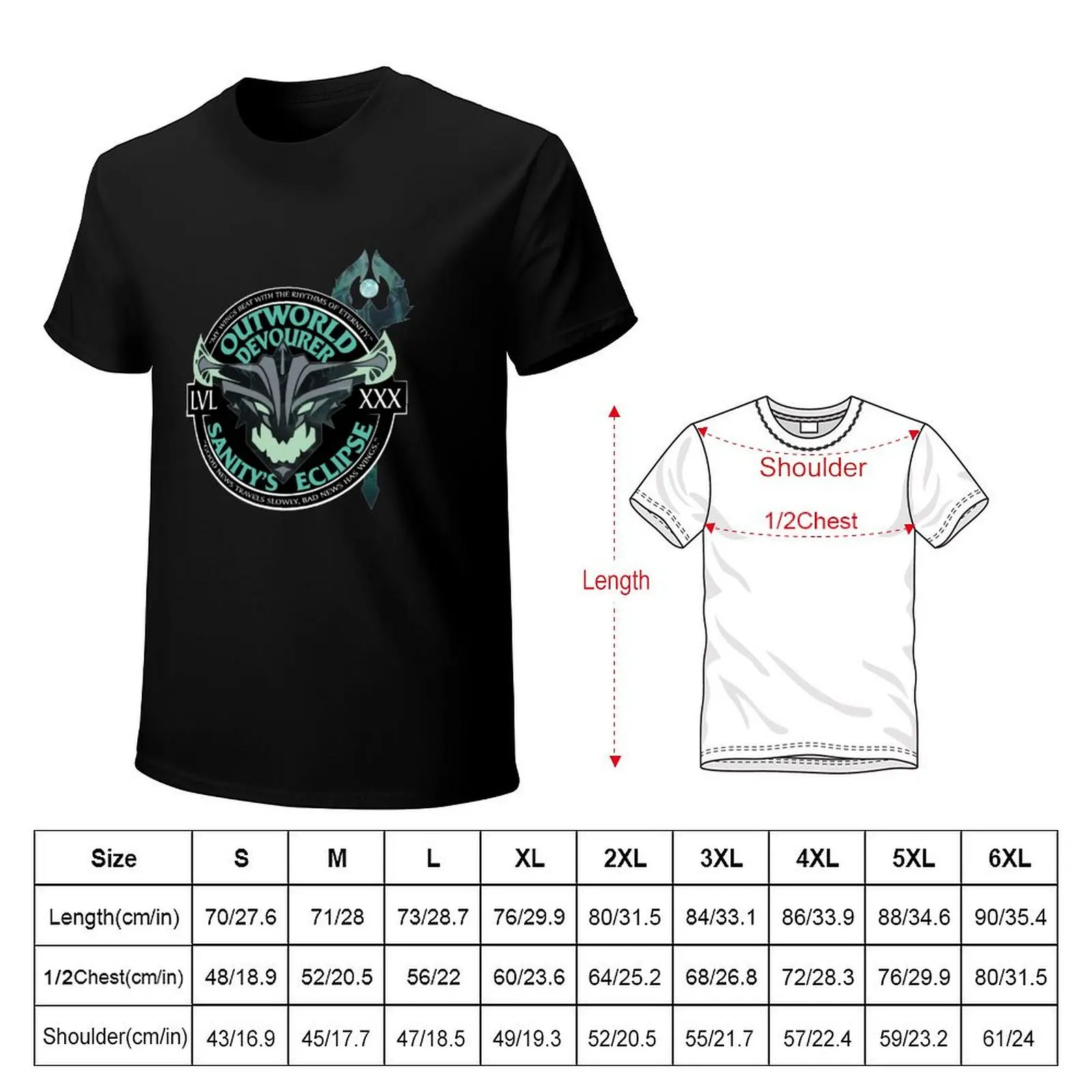 Outworld Devourer Dota 2 Art T-Shirt Casual Light Summer Short Sleeve Top