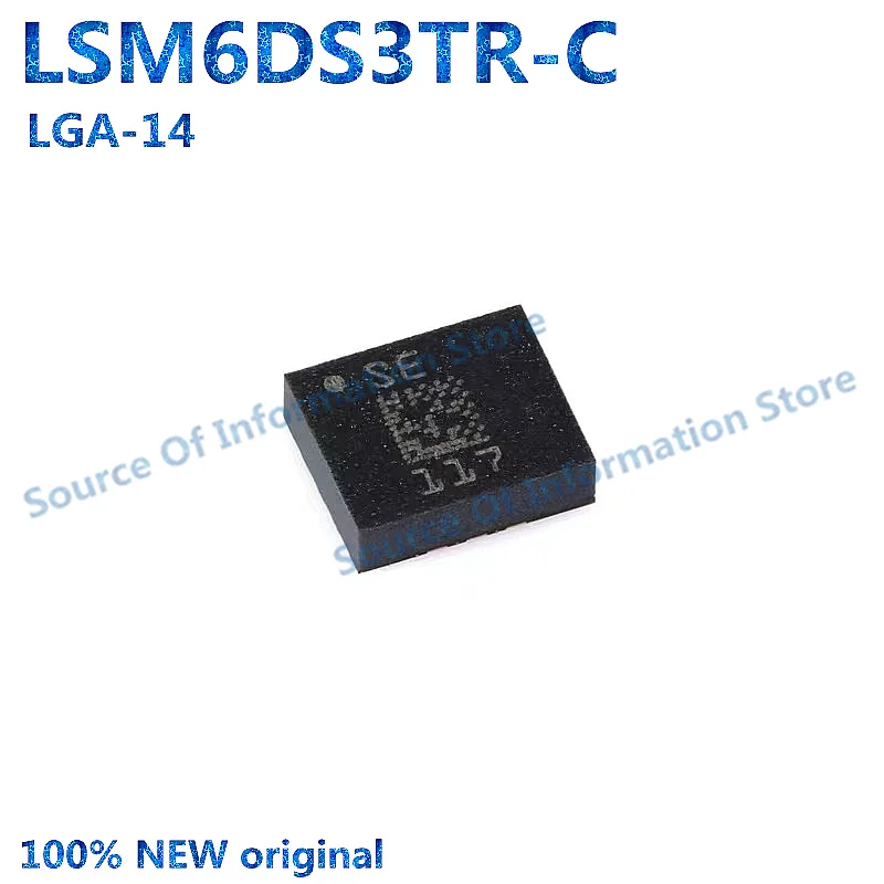 10Pcs LSM6DS3TR-C LGA-14 iNEMO 6DoF IMU Sensor 3D Accelerometer Gyroscope