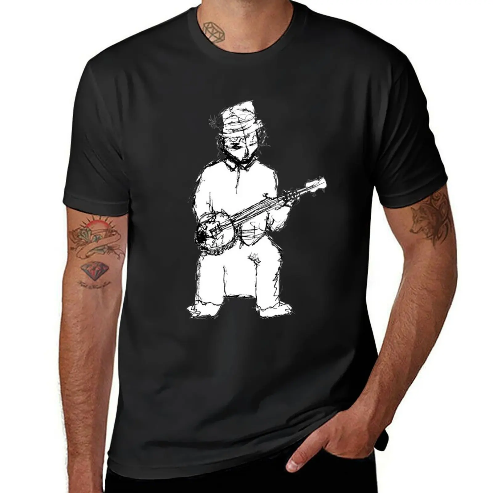 Banjo Player T-Shirt anime tops mens t shirts