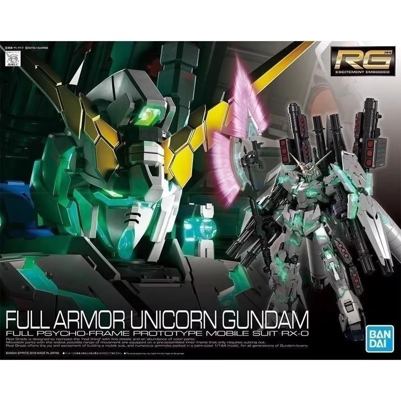 

Genuine Bandai RG FULL ARMOR UNICORN GUNDAM Anime Action Figures Model Figure Toys Collectible Gift for Toys Hobbies Children