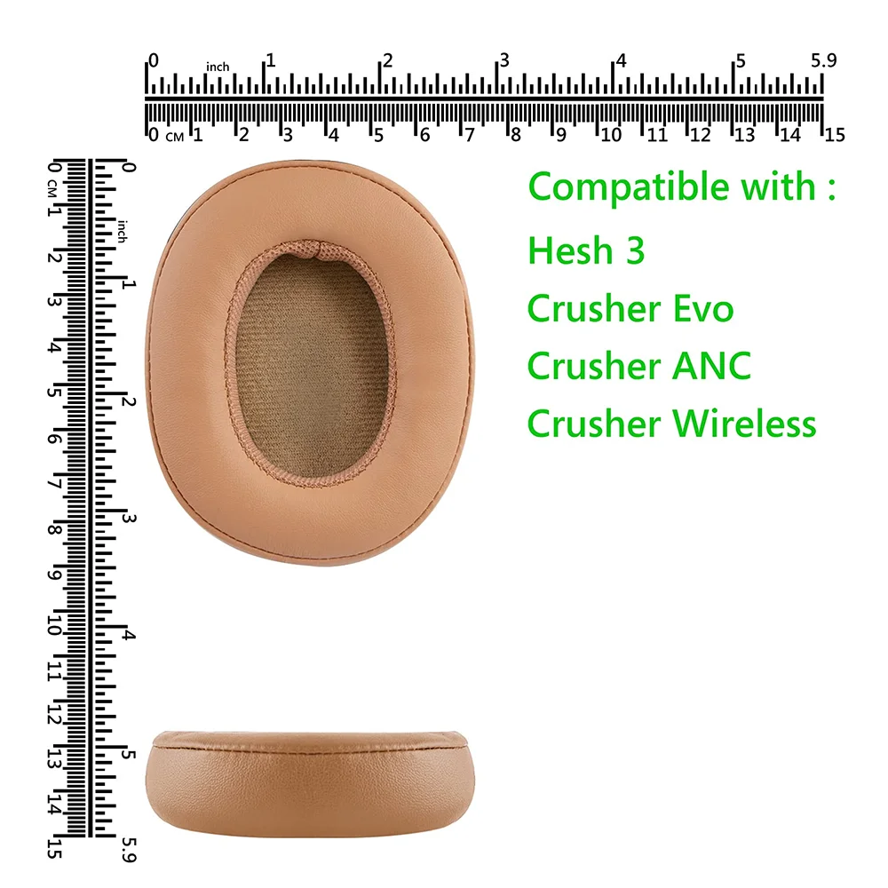 Almohadillas de repuesto para los oídos, fundas de cojín, piezas de reparación para Skullcandy Crusher hash 3 3,0 Hesh3 Venue auriculares inalámbricos ANC