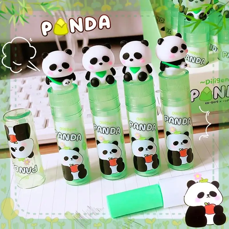 Kawaii panda Rotation  Erasers Children\'s pencil eraser Student  Tool Kids School Office Supplies Gift Creative Stationery