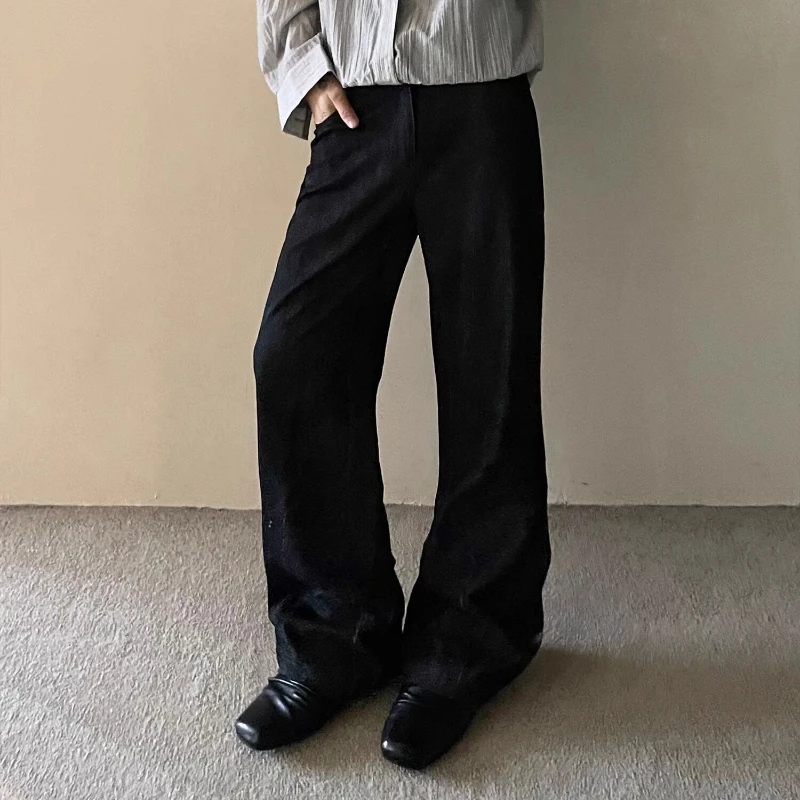 

Men's American Slim and Washable Old Casual Wide-leg Pants Mens Jeans for Man Jorts Japanese 2000s Y2k Clothes Rhinestones Top