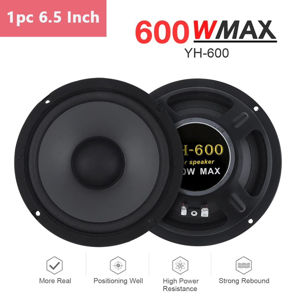 1 Stuk 5/6.5 Inch Autospeakers 2-weg Deur Subwoofer Auto Audio Muziek Stereo Full Range Frequentie Hifi Coaxiale Automotive Speakers