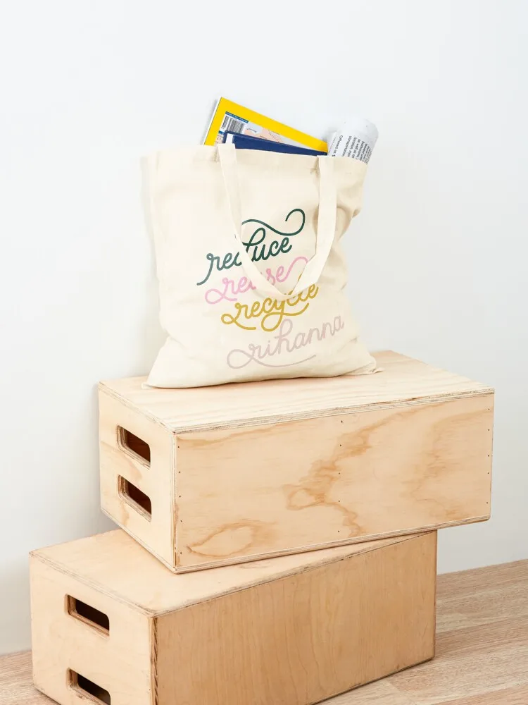 Reduce Reuse Recycle Rihanna Tote Bag Shopper Canvas canvas tote bag tote bag men