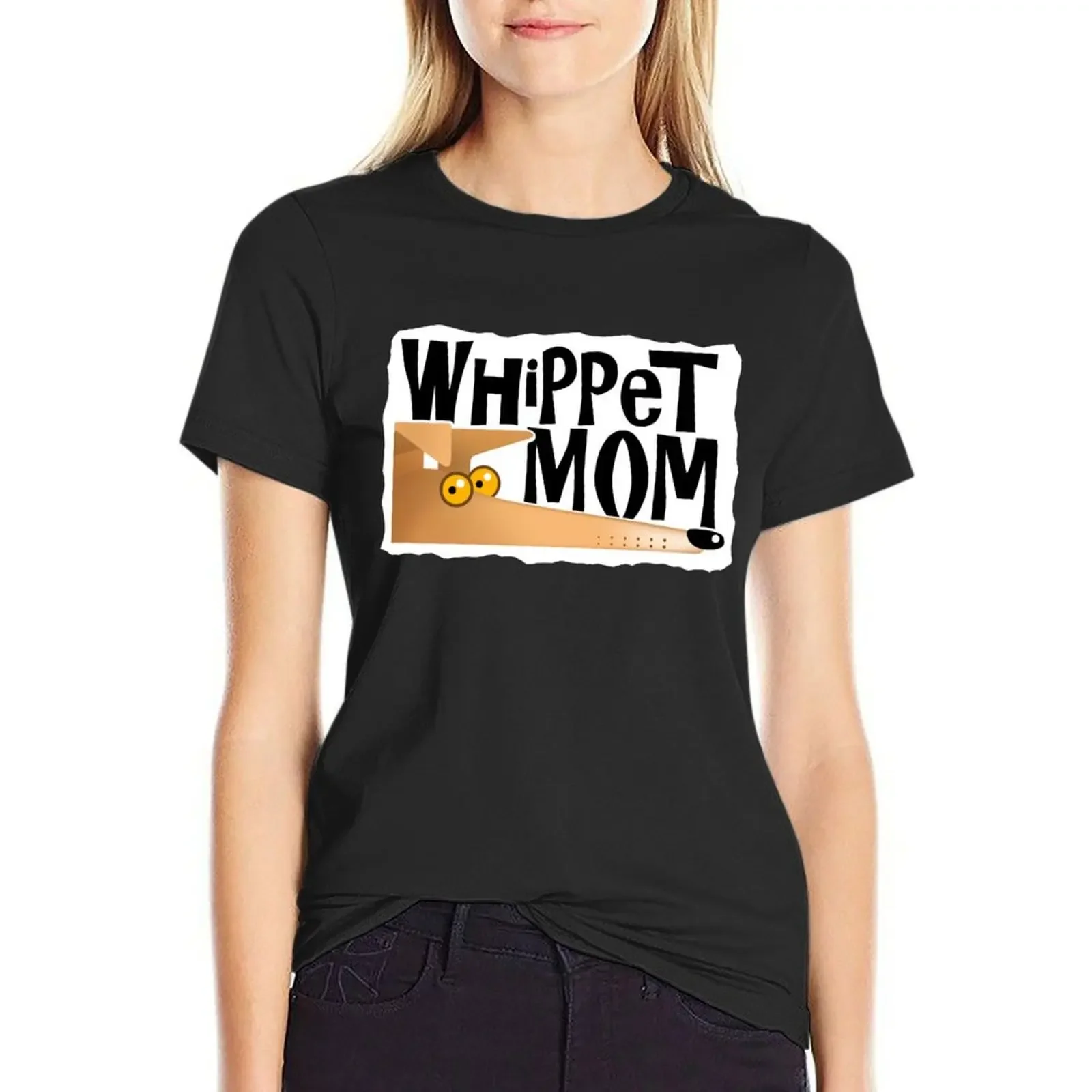 

Whippet Mom (fawn) T-Shirt cute tops funny Blouse Woman fashion